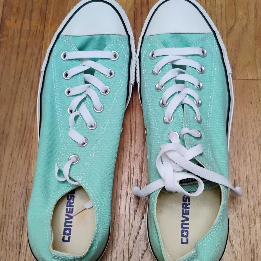 Converse Low Beach Glass Mint Green 136565F Canvas Sneakers 11 Men's - Picture 5 of 7